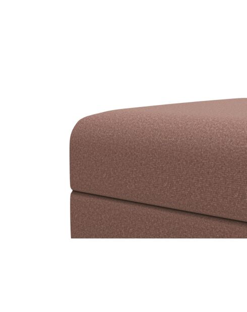 Pouf convertible et modulable en tissu lisse Gemma terracotta - 95x95x42 cm