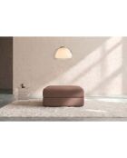 Pouf convertible et modulable en tissu lisse Gemma terracotta - 95x95x42 cm