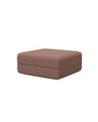 Pouf convertible et modulable en tissu lisse Gemma terracotta - 95x95x42 cm
