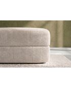 Pouf convertible et modulable en velours côtelé Lincoln blanc - 95x95x42 cm
