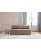Canapé droit convertible et modulable 3 places en velours côtelé xl Tilia marron - 190x95x70,5 cm