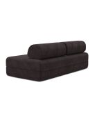 Canapé droit convertible et modulable 3 places en velours côtelé Lincoln marron - 190x95x70,5 cm