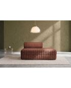 Canapé droit convertible et modulable 2 places en velours côtelé xl Tilia terracotta - 148x95x70,5 cm