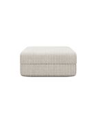 Pouf convertible et modulable en velours côtelé xl Tilia blanc - 95x95x42 cm