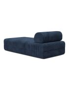 Méridienne convertible et modulable en velours côtelé xl Tilia bleue - 190x95x70,5 cm