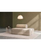 Canapé droit convertible et modulable 2 places en velours côtelé xl Tilia beige - 148x95x70,5 cm