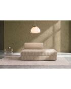 Canapé droit convertible et modulable 2 places en velours côtelé xl Tilia beige - 148x95x70,5 cm