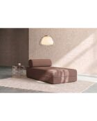 Méridienne convertible et modulable en tissu lisse Gemma terracotta - 190x95x70,5 cm