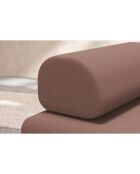 Méridienne convertible et modulable en tissu lisse Gemma terracotta - 190x95x70,5 cm