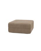 Pouf convertible et modulable en velours côtelé xl Tilia marron - 95x95x42 cm