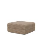 Pouf convertible et modulable en velours côtelé xl Tilia marron - 95x95x42 cm