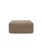 Pouf convertible et modulable en velours côtelé xl Tilia marron - 95x95x42 cm