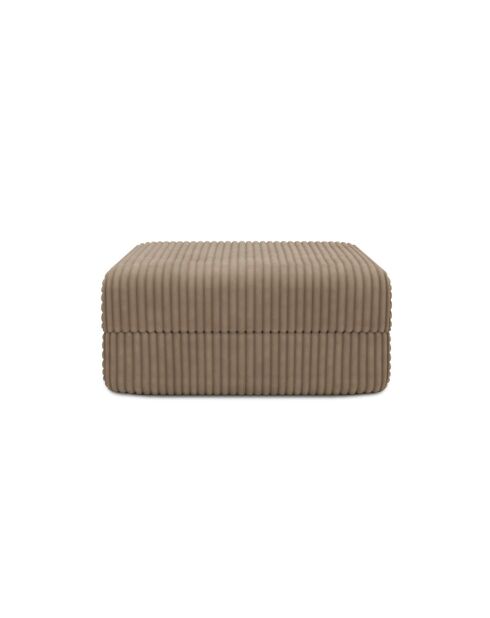 Pouf convertible et modulable en velours côtelé xl Tilia marron - 95x95x42 cm