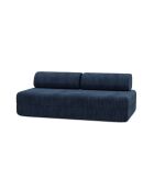 Canapé droit convertible et modulable 3 places en velours côtelé xl Tilia bleu - 190x95x70,5 cm