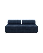 Canapé droit convertible et modulable 3 places en velours côtelé xl Tilia bleu - 190x95x70,5 cm