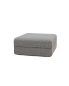 Wandelbarer und modularer Hocker aus grauem Coco-Tweed - 95x95x42 cm
