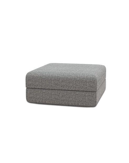 Converteerbare en modulaire voetenbank in grijze Coco tweedstof - 95x95x42 cm