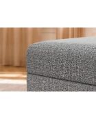 Wandelbarer und modularer Hocker aus grauem Coco-Tweed - 95x95x42 cm