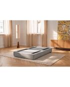 Wandelbarer und modularer Hocker aus grauem Coco-Tweed - 95x95x42 cm