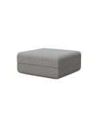 Wandelbarer und modularer Hocker aus grauem Coco-Tweed - 95x95x42 cm