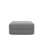 Wandelbarer und modularer Hocker aus grauem Coco-Tweed - 95x95x42 cm