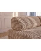 Méridienne convertible et modulable en velours côtelé xl Tilia marron - 190x95x70,5 cm