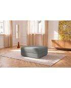 Wandelbarer und modularer Hocker aus glattem grauem Gemma-Stoff — 95x95x42 cm