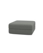 Wandelbarer und modularer Hocker aus glattem grauem Gemma-Stoff — 95x95x42 cm