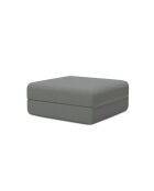 Wandelbarer und modularer Hocker aus glattem grauem Gemma-Stoff — 95x95x42 cm