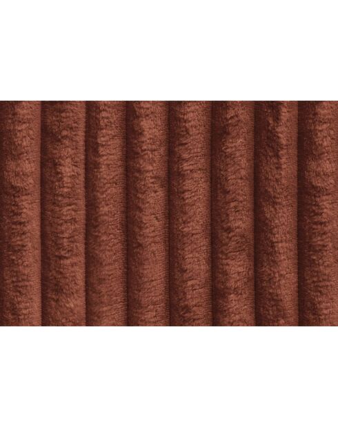 Canapé droit convertible et modulable 3 places en velours côtelé xl Tilia terracotta - 190x95x70,5 cm