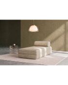 Méridienne convertible et modulable en velours côtelé xl Tilia beige - 190x95x70,5 cm