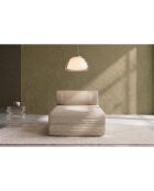 Méridienne convertible et modulable en velours côtelé xl Tilia beige - 190x95x70,5 cm