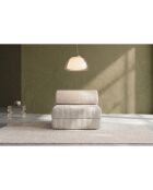 Fauteuil convertible et modulable en velours côtelé xl Tilia blanc - 95x95x70,5 cm