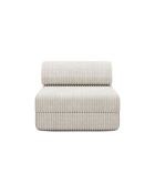 Fauteuil convertible et modulable en velours côtelé xl Tilia blanc - 95x95x70,5 cm