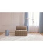 Fauteuil convertible et modulable en velours côtelé xl Tilia marron - 95x95x70,5 cm