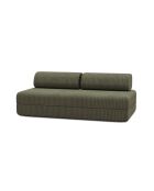 Canapé droit convertible et modulable 3 places en velours côtelé xl Tilia vert - 190x95x70,5 cm