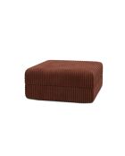 Pouf convertible et modulable en velours côtelé xl Tilia terracotta - 95x95x42 cm