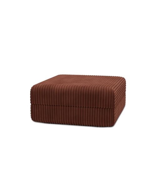 Puf convertible y modular en pana xl terracota Tilia - 95x95x42 cm