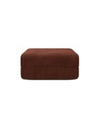 Pouf convertible et modulable en velours côtelé xl Tilia terracotta - 95x95x42 cm