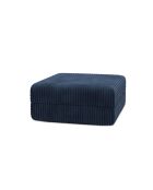 Wandelbarer und modularer Sitzhocker aus Kord xl Tilia blau - 95x95x42 cm