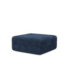 Wandelbarer und modularer Sitzhocker aus Kord xl Tilia blau - 95x95x42 cm