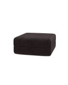 Pouf convertible et modulable en velours côtelé Lincoln marron - 95x95x42 cm