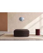 Pouf convertible et modulable en velours côtelé Lincoln marron - 95x95x42 cm