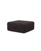 Pouf convertible et modulable en velours côtelé Lincoln marron - 95x95x42 cm