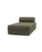 Méridienne convertible et modulable en velours côtelé xl Tilia verte - 190x95x70,5 cm