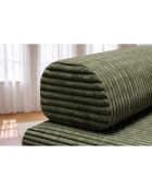 Méridienne convertible et modulable en velours côtelé xl Tilia verte - 190x95x70,5 cm
