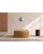 Wandelbarer und modularer Hocker aus gelbem Coco-Tweed - 95x95x42 cm