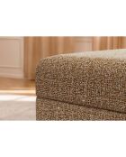 Puf convertible y modular en tela Coco tweed marrón - 95x95x42 cm