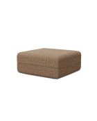 Puf convertible y modular en tela Coco tweed marrón - 95x95x42 cm