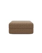 Puf convertible y modular en tela Coco tweed marrón - 95x95x42 cm